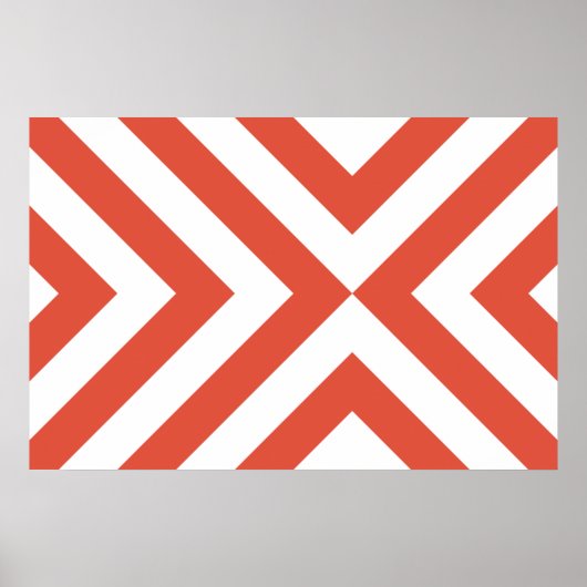Oranje en witte chevrons poster (Voorkant)