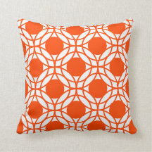 Oranje en witte cirkels geometrisch patroon