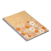 Oranje en witte Floral Notitieboek (Rechterzijde)