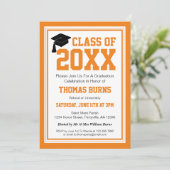 Oranje en witte fotograaf Partij Kaart (Staand voorkant)