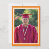 Oranje en witte fotograaf Partij Kaart (Achterkant)