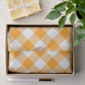 ORANJE EN WITTE GECONTROLEERDE PLAATS TISSUEPAPIER (Geschenk)