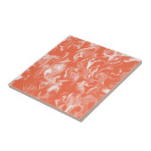 Oranje en witte, gemengde kleurenstapel tegeltje (Zijkant)