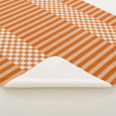 Oranje en witte geometrische controleapparaten en sherpa deken (3/4)