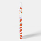Oranje en witte geometrische patroon Case-Mate iPhone case (Achterkant / Links)