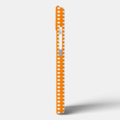 Oranje en witte geometrische ruitpatroon Case-Mate iPhone case (Achterkant / Links)