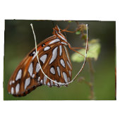 Oranje en witte gepotte Golfvlindergroene Golf Groot Cadeauzakje (Achterkant)