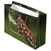 Oranje en witte gepotte Golfvlindergroene Golf Groot Cadeauzakje (Voorkant Gekanteld)