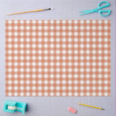 Oranje en witte geruite tissuepapier (Craft)