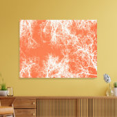 Oranje en witte gesilhoueteerde bomen canvas afdruk (Insitu (Woonkamer))