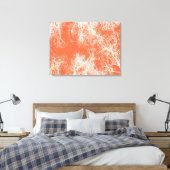 Oranje en witte gesilhoueteerde bomen canvas afdruk (Insitu (Slaapkamer))