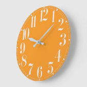 Oranje en witte Gezichtswandklok Grote Klok (Hoek)