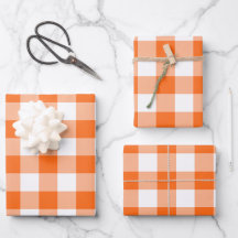 Oranje en witte Gingham Check Plaid