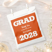 Oranje en witte gradustrie pleistertas bedankzakje (Geknipt)