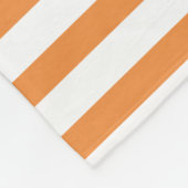 Oranje en witte horizontale streep fleece deken (Hoek)