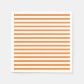 Oranje en witte horizontale streep servetten (Voorkant)