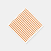 Oranje en witte horizontale streep servetten (Hoek)