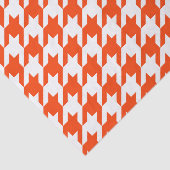 Oranje en witte Houndstooth-controle Tissuepapier (Detail)