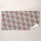 Oranje en witte kat Handdoek (Badhanddoek)