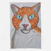 Oranje en witte kat Keukenhanddoeken (Verticaal)
