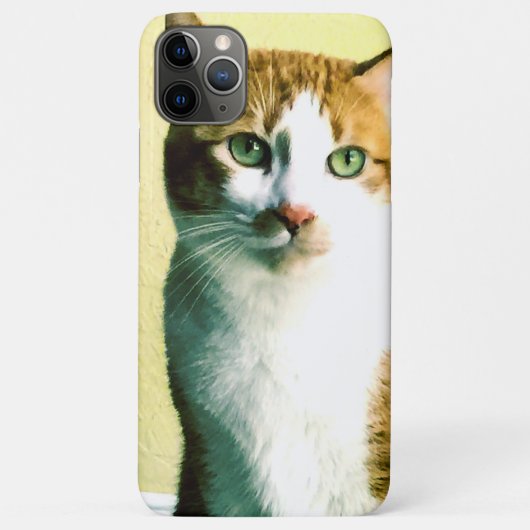 Oranje en witte kat op bleek geel Case-Mate iPhone case (Achterkant)