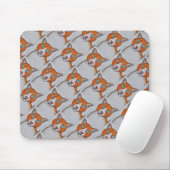 Oranje en witte kat patroon muismat (Met muis)