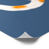 Oranje en witte kat Poster (Hoek)