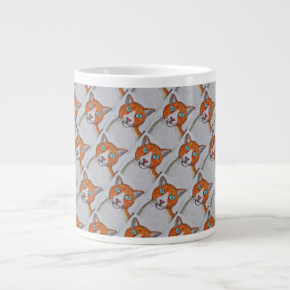 Oranje en witte kat specialty mok