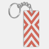 Oranje en witte kazen sleutelhanger (Voorkant Links)