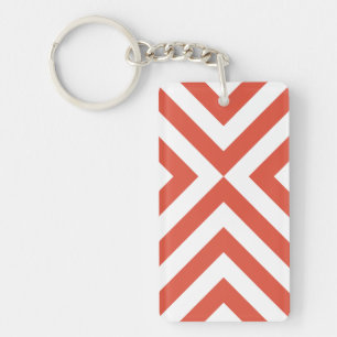 Oranje en witte kazen sleutelhanger