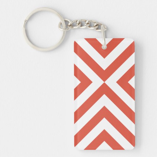 Oranje en witte kazen sleutelhanger (Voorkant)