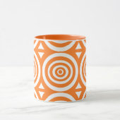 Oranje en witte koffie Mok met Abstract patroon (Midden)
