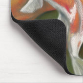 Oranje en witte koi met Mossy Stones Pastel Art Muismat (Hoek)