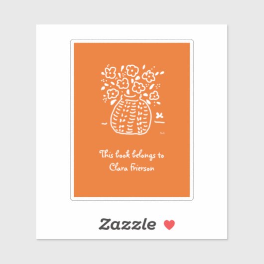 Oranje en witte kookplaat sticker (Vel)