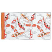 Oranje en witte koolvis kussensloop (Voorkant-Links)