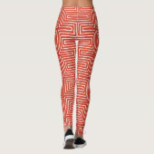 Oranje en witte maïs Afrikaanse modder Leggings (Achterkant)