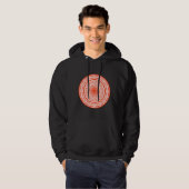 Oranje en witte mandala hoodie (Voorkant volledig)