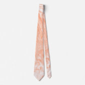 Oranje en witte marmer stropdas (Voorkant)