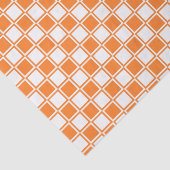 Oranje en witte omlijnde vierkantjes tissuepapier (Detail)