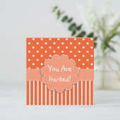 Oranje en witte patronen Aanwezigheid Kaart (Staand voorkant)