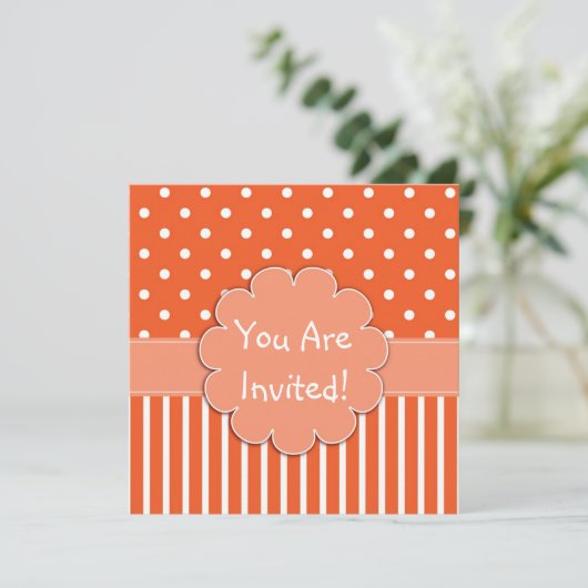 Oranje en witte patronen Aanwezigheid Kaart (Staand voorkant)