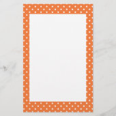 Oranje en witte poka Dot Briefpapier (Voorkant)