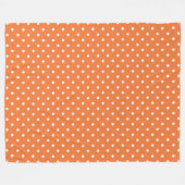 Oranje en witte poka Dot Fleece Deken (Voorkant (Horizontaal))