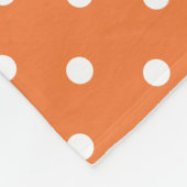 Oranje en witte poka Dot Fleece Deken (Hoek)