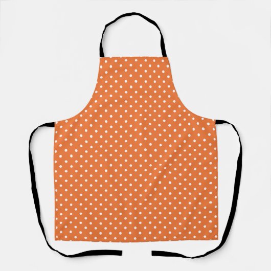 Oranje en witte poka Dot Schort (Voorkant)