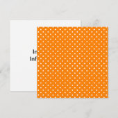 Oranje en witte poka dots blanco kaart (Voorkant / Achterkant)