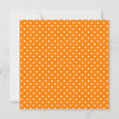 Oranje en witte poka dots blanco kaart (Voorkant)