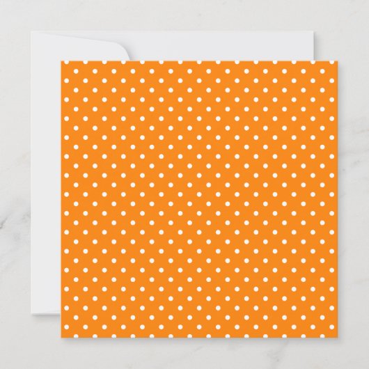Oranje en witte poka dots blanco kaart (Voorkant)