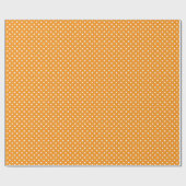 Oranje en witte poka Dots Cadeaupapier (Vlak)