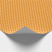 Oranje en witte poka Dots Cadeaupapier (Hoek)